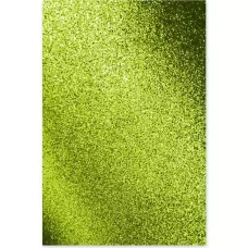 Folha em EVA Glitter Adesivado 30x20 Verde Pistache