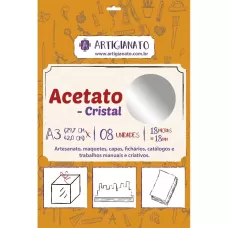 Acetato Cristal A3 0.18 Micras Artigianato PCT 8 UN