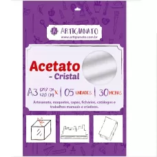 Acetato Cristal A3 0.30 Micras Artigianato PCT 5 UN