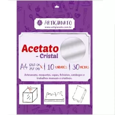 Acetato Cristal A4 0.30 Micras Artigianato PCT 10 UN