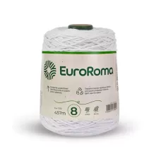 Barbante EuroRoma Colorido N8 Branco 600g