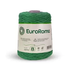 Barbante EuroRoma Colorido N8 Verde Bandeira 600g