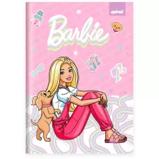 Caderno 1/4 CD Brochura Costurado Mattel Barbie