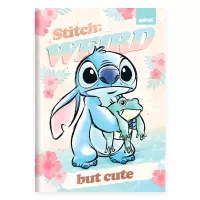 Caderno 1/4 CD Brochura Costurado Disney Stitch