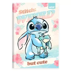 Caderno 1/4 CD Brochura Costurado Disney Stitch