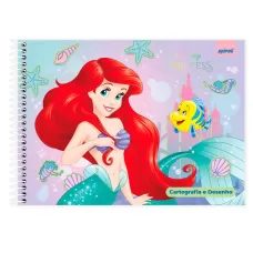 Caderno Cartografia e Desenho CD Disney Ariel