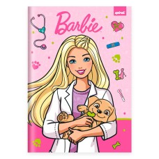 Caderno Universitário CD Costurado 80 Folhas Barbie