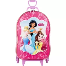 Mochila Escolar Infantil de Rodinhas Princesas Disney Maxtoy