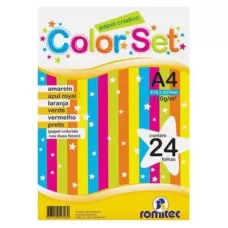 Papel Criativo Color Set A4 6 cores 24 FLS Romitec