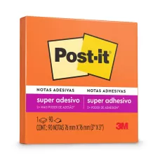Bloco de Notas Super Adesivas Post-it Laranja 76x76 90 FL