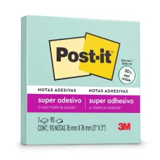 Bloco de Notas Super Adesivas Post-it Menta 76x76 90 FL