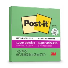 Bloco de Notas Super Adesivas Post-it Verde 76x76 90 FL