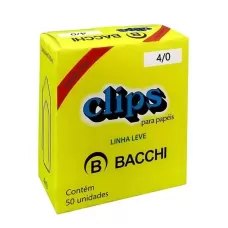Clips Galvanizados 4/0 50 CX UN Bacchi