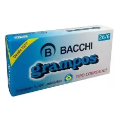 Grampos Cobreados 26/6 CX 5000 UN Bacchi
