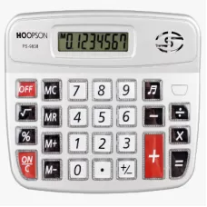 Calculadora 8 Dígitos Pilha AA Números Grandes Hoopson PS-9838