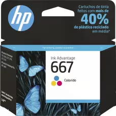 Cartucho HP 667 Colorido HP DeskJet Ink Advantage