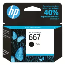Cartucho HP 667 Preto HP DeskJet Ink Advantage
