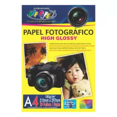 Papel Fotográfico High Glossy 180g PCT 10 FLS Off Paper