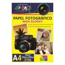 Papel Fotográfico High Glossy 180g PCT 50 FLS Off Paper