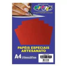 Papel Lamicote A4 250g 10 FLS Vermelho Off Paper