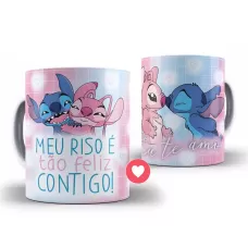 Caneca Stitch Personalizada Porcelana Dia dos Namorados