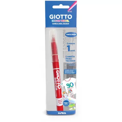 Caneta para Tecido Decor Vermelho Giotto