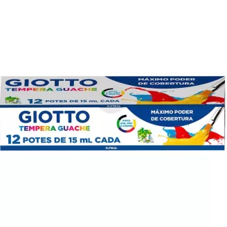 Tinta Guache com 12 Cores 15ml Giotto