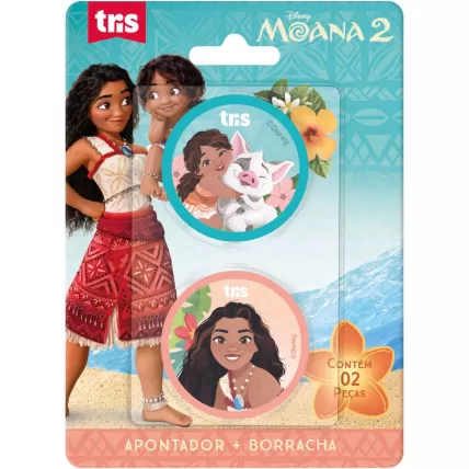 Apontador com depósito + 1 borracha Moana