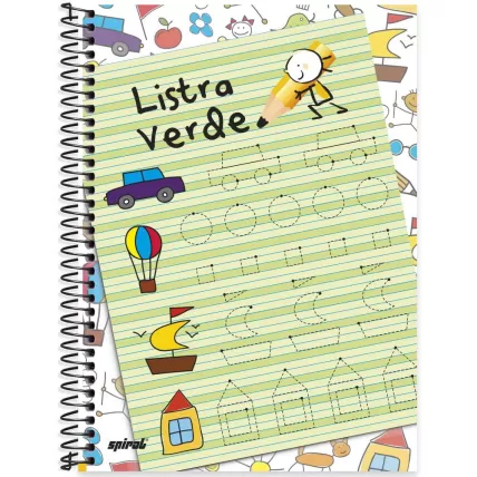 Caderno Listra Verde Univ. CD 96fls Spiral