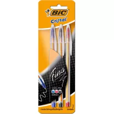 Caneta Esferográfica BIC Cristal Fina Az Pr Vm