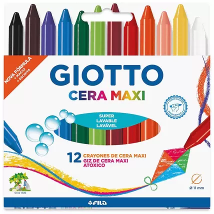 Giz de Cera Gizão Maxi 12 Cores Giotto