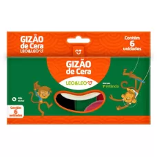 Giz de Cera Meu Primeiro Giz 6 Cores Leonora