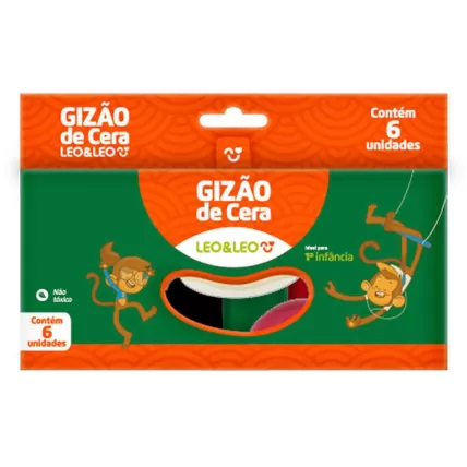 Giz de Cera Meu Primeiro Giz 6 Cores Leonora