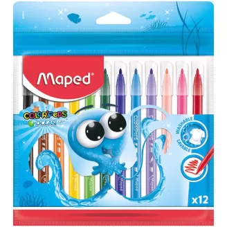 Caneta Hidrográfica Color Peps Ocean Polvo 12 Cores Maped