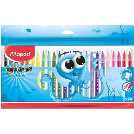 Caneta Hidrográfica Color Peps Ocean Polvo 24 Cores Maped