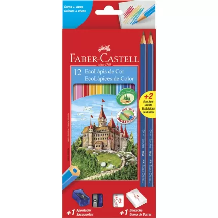 Lápis de Cor EcoLápis 12 Cores Faber-Castell